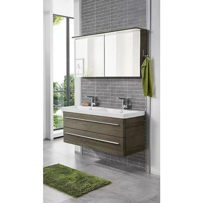 Zestaw mebli łazienkowych MO13W8 od LUMA w kolorze Dąb Maron