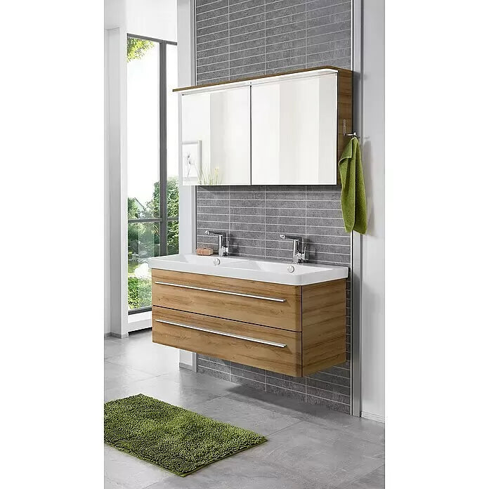 Zestaw mebli łazienkowych MO13W8 od LUMA w kolorze drewna