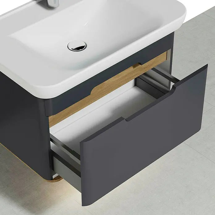 Zestaw mebli łazienkowych LUMA Sento w kolorze antracytowym